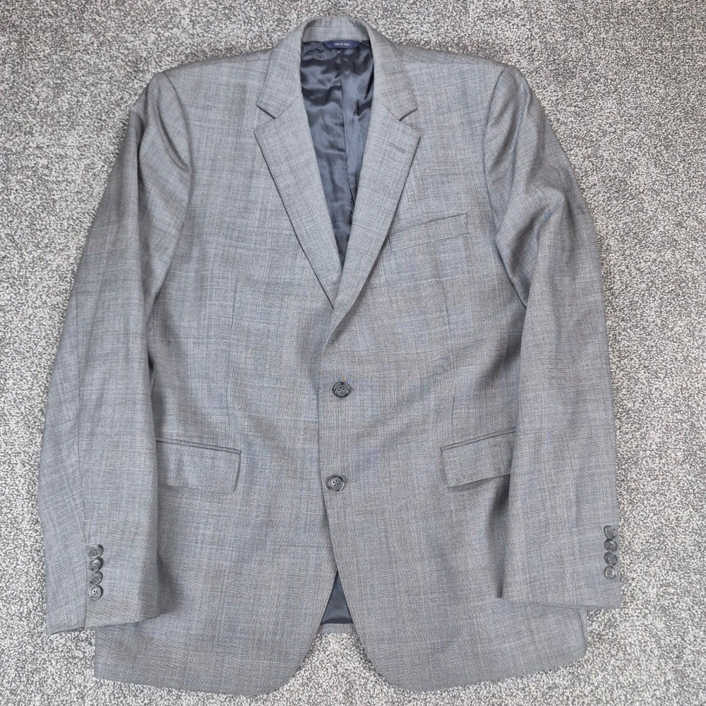 Brooks Brothers Blazer Mens 46L‎ Gray Vitale Barberis Wool Fitzgerald